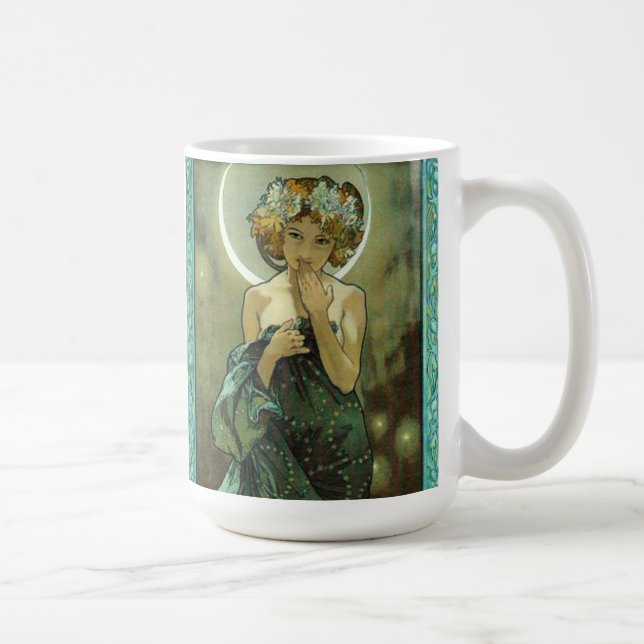 Alphonse Mucha Clair De Lune Råna Kaffemugg (Höger)