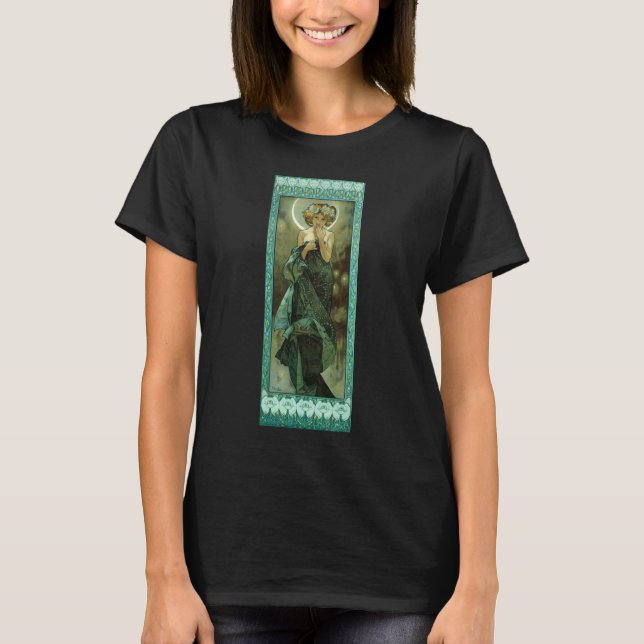 Alphonse Mucha Clair De Lune T-tröja Tee Shirt (Framsida)