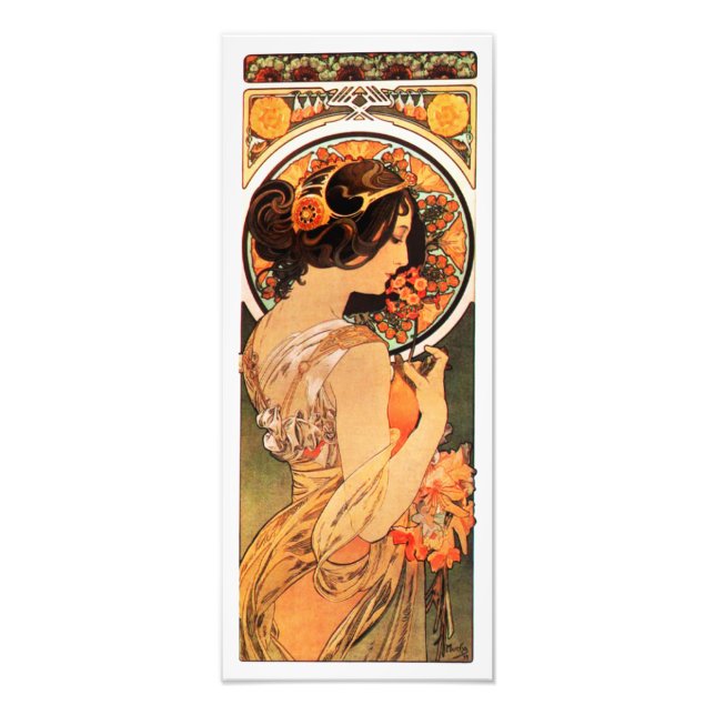 Alphonse Mucha Cow Slip Fototryck (Framsidan)