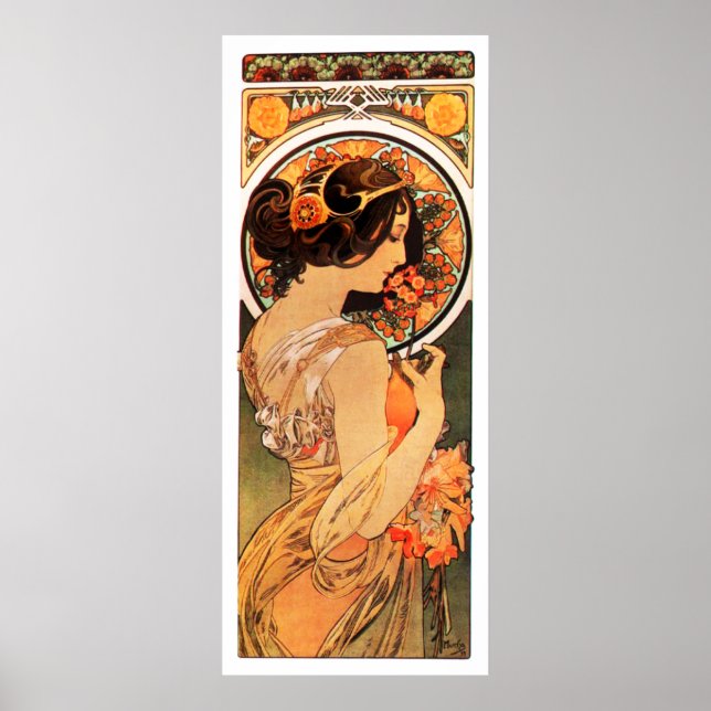 Alphonse Mucha Cow Slip Poster (Framsidan)