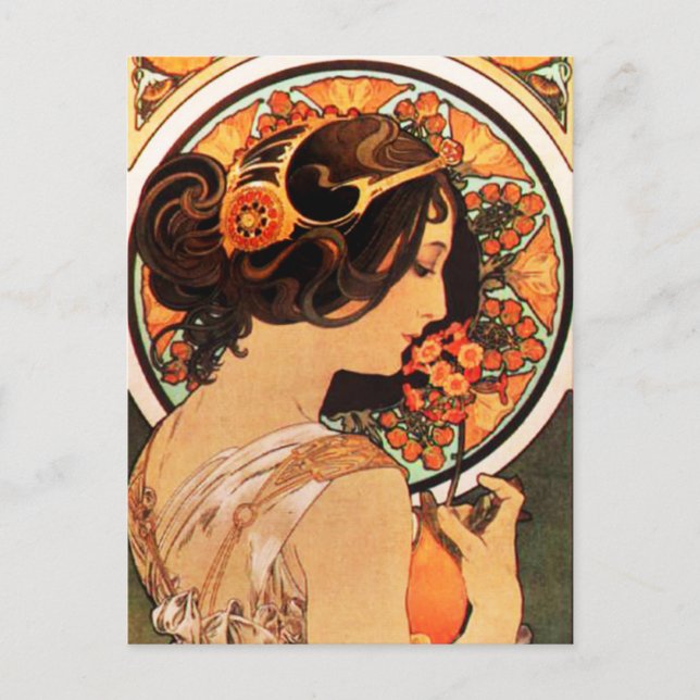 Alphonse Mucha Cow Slip-vykort Vykort (Framsida)