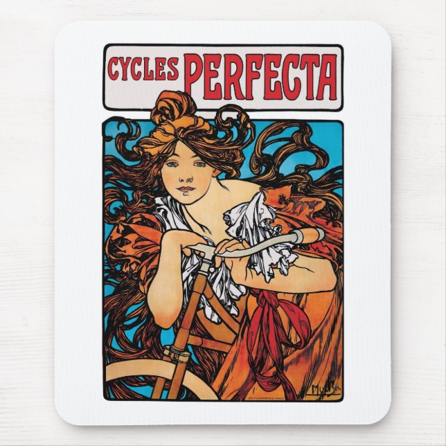 Alphonse Mucha - Cycles Perfecta Retro Art Nouveau Musmatta (Framsidan)