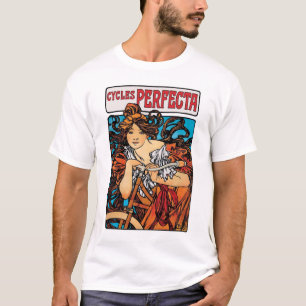 Alphonse Mucha - Cycles Perfecta Retro Art Nouveau Tee Shirt