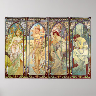 Alphonse Mucha - Dagens tider Poster