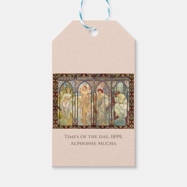 Alphonse Mucha - Dagens tider Presentetikett (Framsidan)