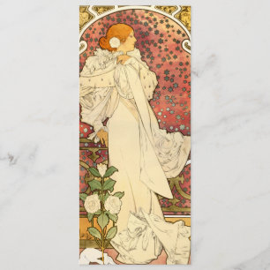 Alphonse Mucha dam av de Camelias inbjudningarna Inbjudningar