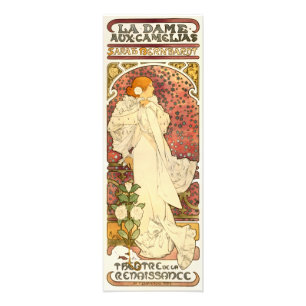 Alphonse Mucha Dam i Camelias Print Fototryck