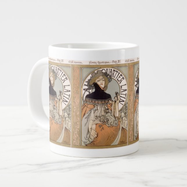 Alphonse Mucha Dam Jumbo Mugg (Framsida vänster)