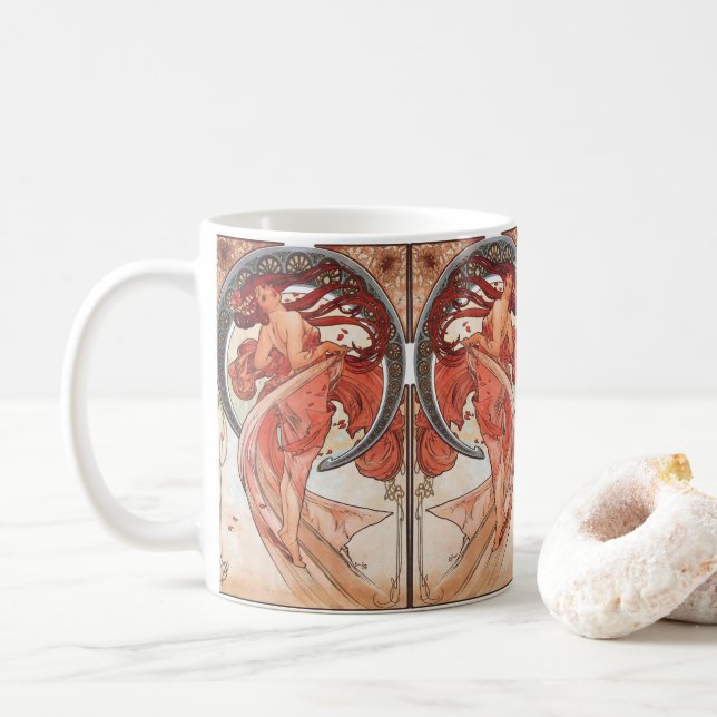 Alphonse Mucha Dance 1898 Art nouveau Vintage Kaffemugg (Med munk)