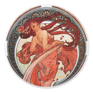 Alphonse Mucha Dance 1898 Art nouveau Vintage Knopp