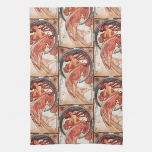 Alphonse Mucha Dance 1898 Art nouveau Vintage Kökshandduk
