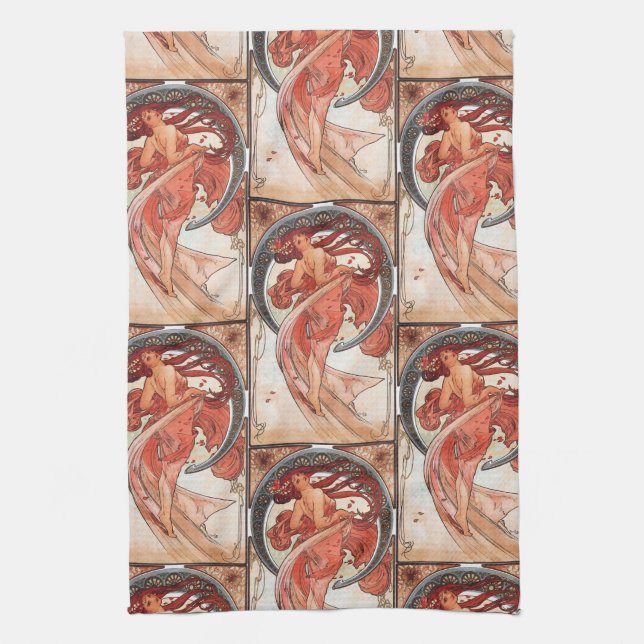 Alphonse Mucha Dance 1898 Art nouveau Vintage Kökshandduk (Vertikal)