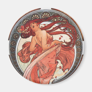 Alphonse Mucha Dance 1898 Art nouveau Vintage Magnet