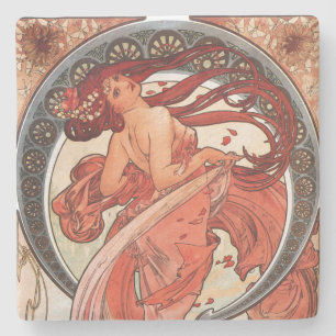 Alphonse Mucha Dance 1898 Art nouveau Vintage Stenunderlägg