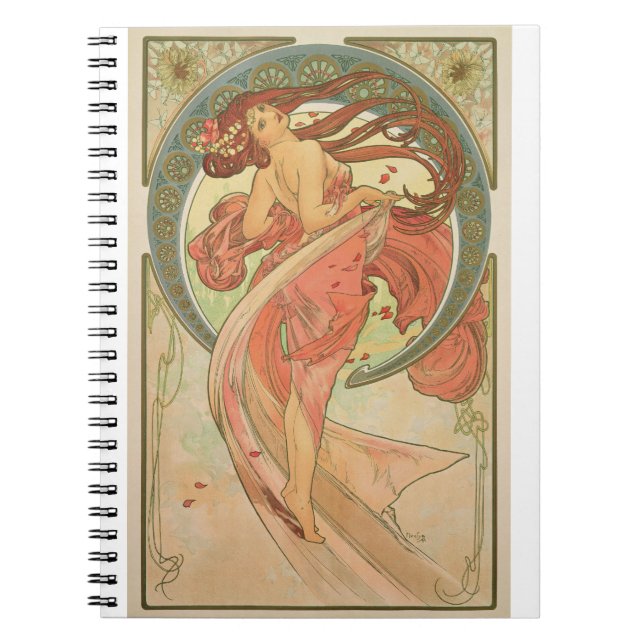 Alphonse Mucha - Dance Anteckningsbok (Framsidan)