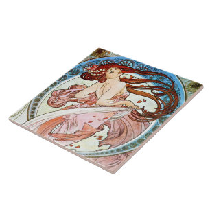 Alphonse Mucha Dance Kakelplatta
