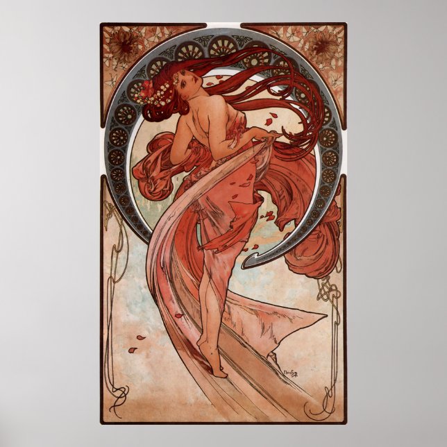 Alphonse Mucha, Dance. Poster (Framsidan)