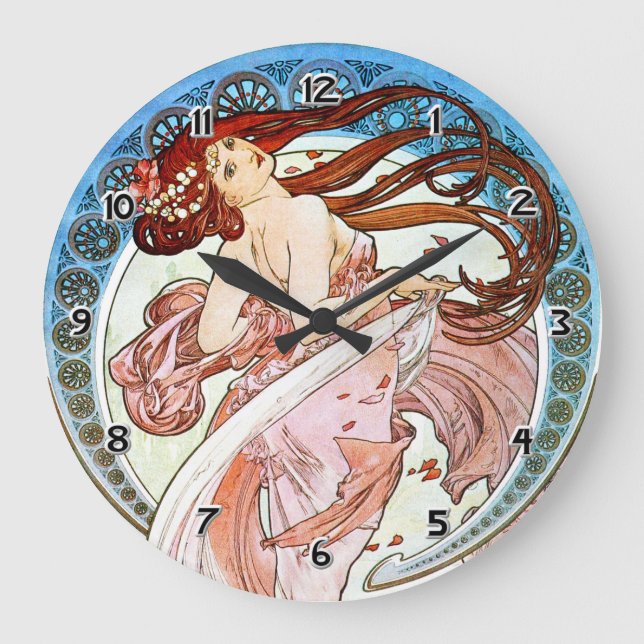 Alphonse Mucha Dance Stor Klocka (Framsida)