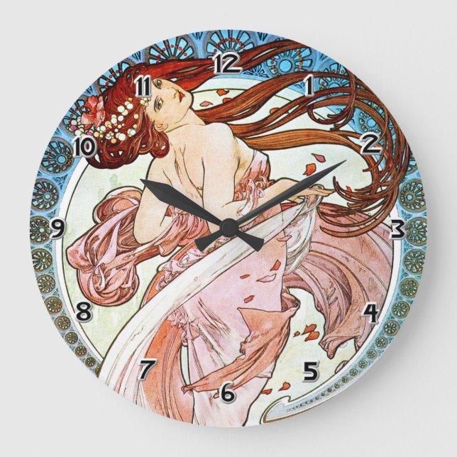 Alphonse Mucha Dance Stor Klocka (Framsida)