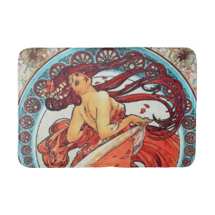 Alphonse Mucha Dance Vintage Art nouveau Painting Badrumsmatta