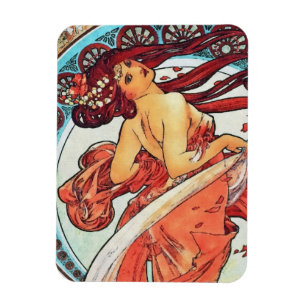 Alphonse Mucha Dance Vintage Art nouveau Painting Magnet