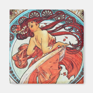 Alphonse Mucha Dance Vintage Art nouveau Painting Magnet