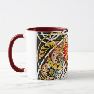 Alphonse Mucha Daydröm Blommigt Vintage Art nouvea Mugg