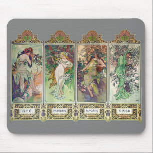 Alphonse Mucha , "De fyra säsongerna" Musmatta