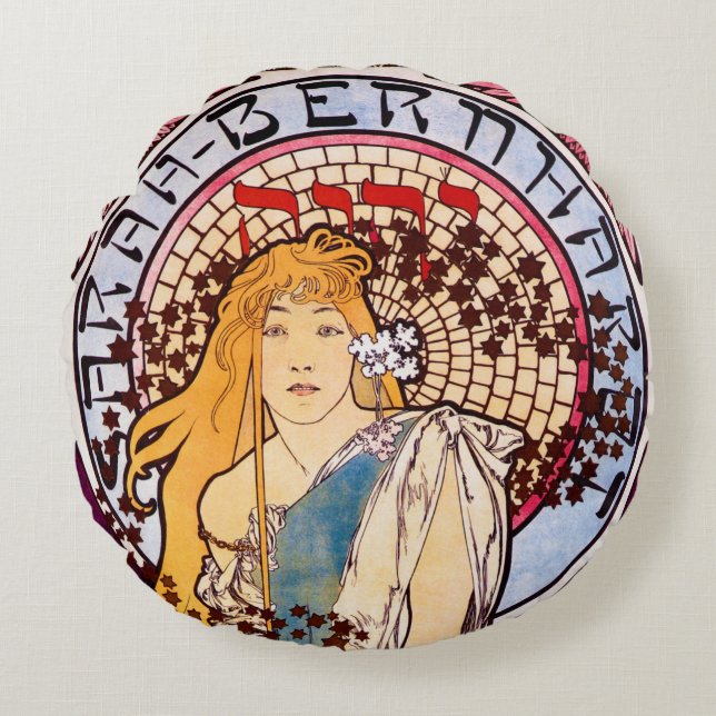 Alphonse Mucha Dekorativ kudde (Framsidan)