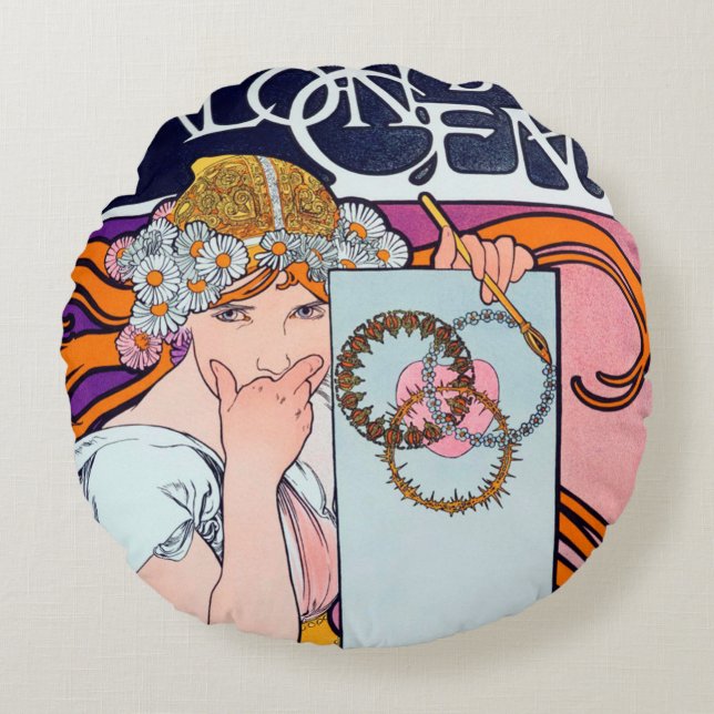 Alphonse Mucha Dekorativ kudde (Framsidan)