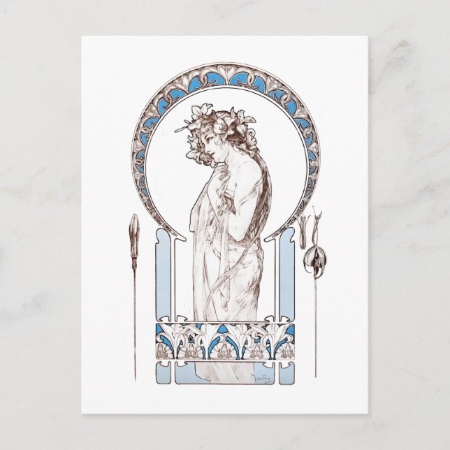 Alphonse Mucha - dokumentDecoratifs (1901) kort (Framsida)