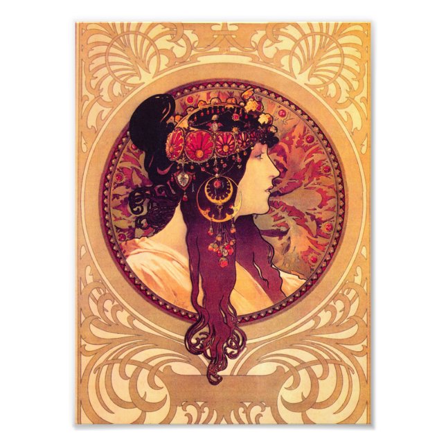 Alphonse Mucha Donna Orechini Skriv ut Fototryck (Framsidan)