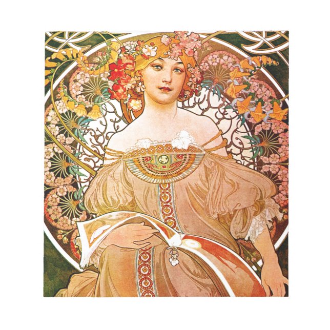 Alphonse Mucha Dreaming (Reverie) Anteckningsblock (Framsida)