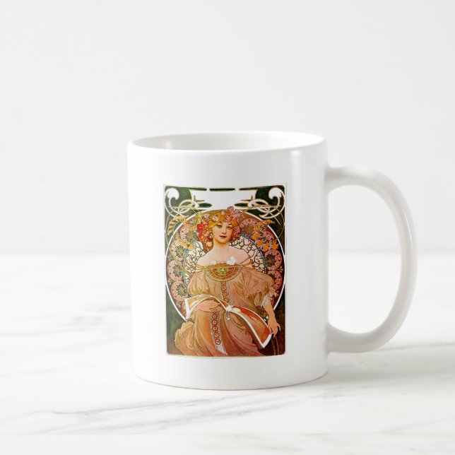 Alphonse Mucha Dreaming (Reverie) Kaffemugg (Höger)