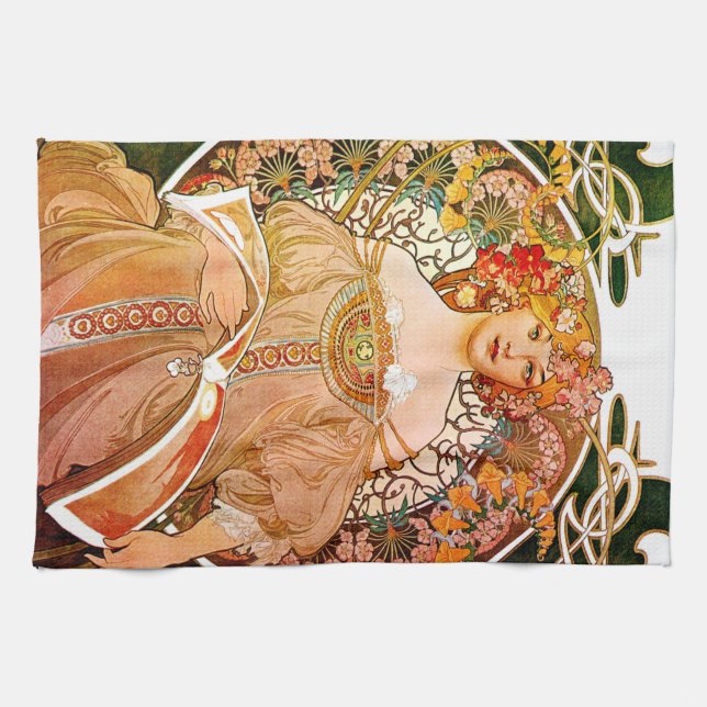 Alphonse Mucha Dreaming (Reverie) Kökshandduk (Horisontell)