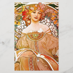 Alphonse Mucha Drömmande (Reverie)