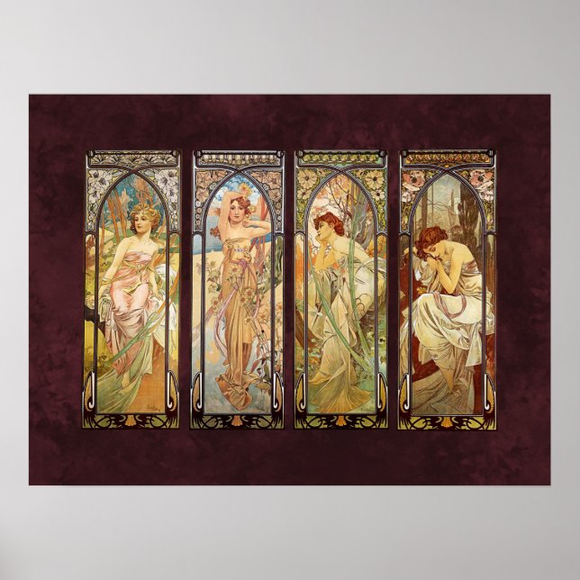 Alphonse Mucha, Dygnet runt Poster (Framsidan)