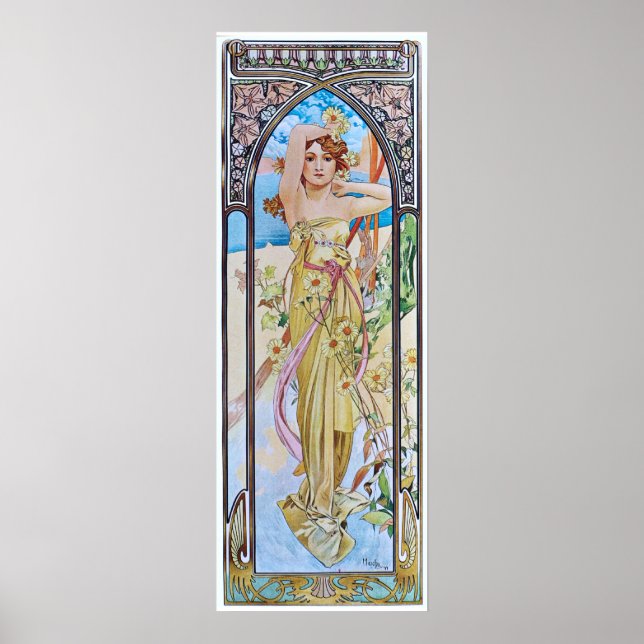 Alphonse Mucha. Eclat Du Jour/Daybroke, 1899 Poster (Framsidan)