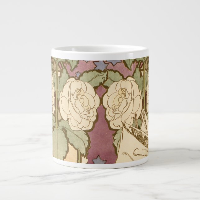Alphonse Mucha Elegant Art Nouveau Stars Camellia  Jumbo Mugg (Framsidan)
