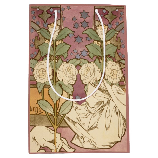 Alphonse Mucha Elegant Art Nouveau Stjärnor Kameli (Framsidan)