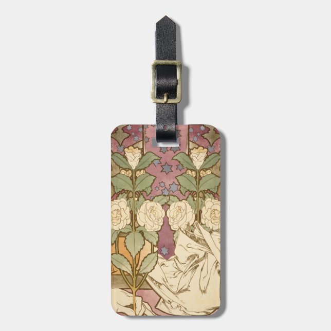 Alphonse Mucha Elegant Art Nouveau Stjärnor Kameli Bagagebricka (Vertikal Framsida)
