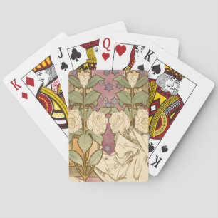 Alphonse Mucha Elegant Art Nouveau Stjärnor Kameli Casinokort
