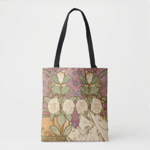 Alphonse Mucha Elegant Art Nouveau Stjärnor Kameli Tygkasse
