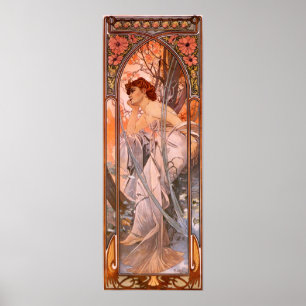 Alphonse Mucha Evening Reverie Poster