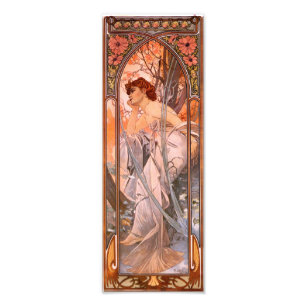 Alphonse Mucha Evening Reverie Print Fototryck