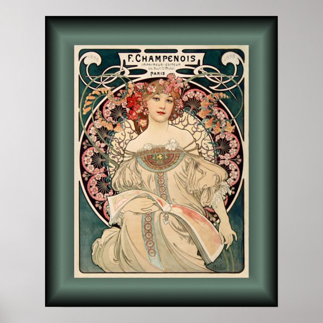 Alphonse Mucha ~ F. Champenois Imprimeur Editeur ~ Poster (Framsidan)