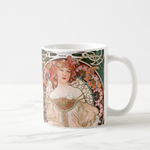 Alphonse Mucha F. Champenois Kaffemugg