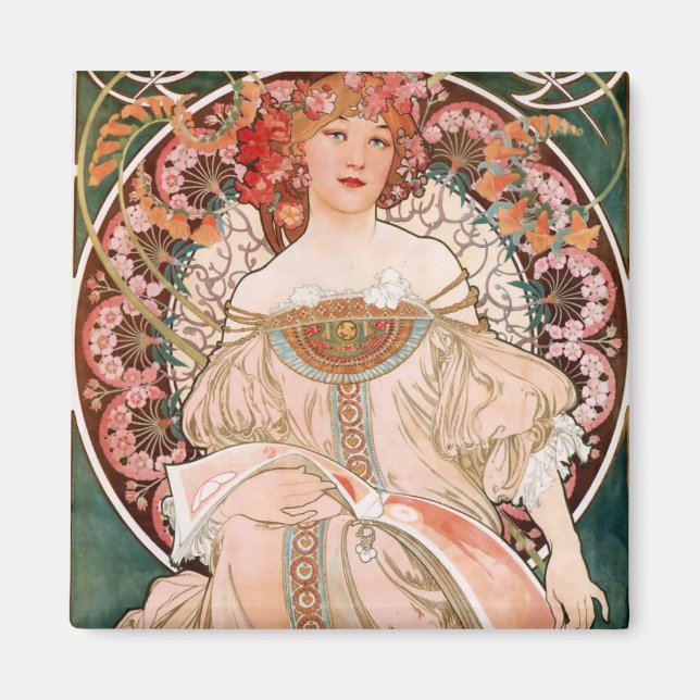 Alphonse Mucha F. Champenois Magnet (Framsidan)