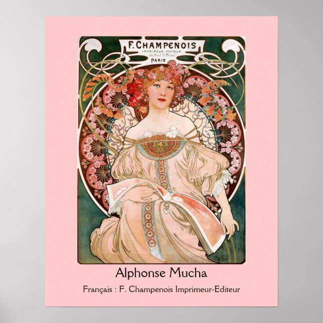 Alphonse Mucha F. Champenois Poster (Framsidan)