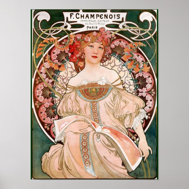 Alphonse Mucha F. Champenois Poster (Framsidan)